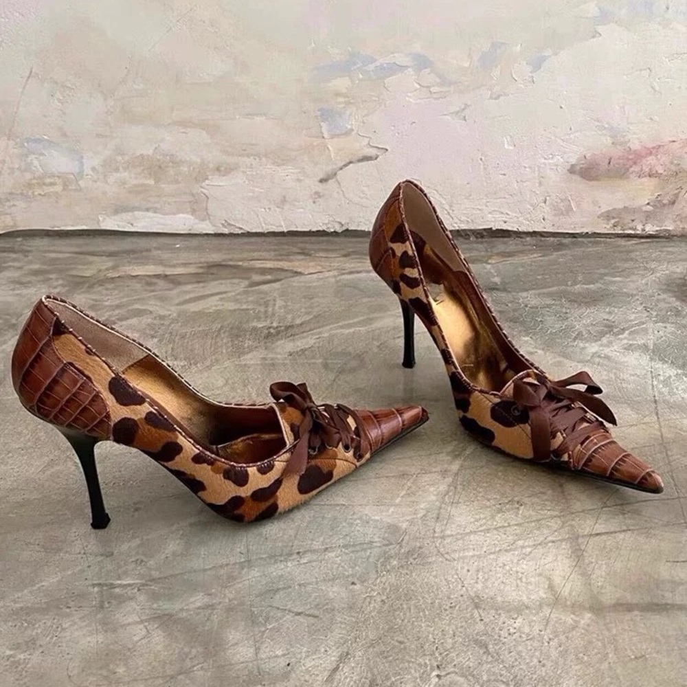 Leopard Print Stiletto Heels